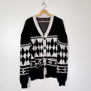 Steady Hands Tokyo Revengers Draken Cardigan Sweater Unisex XXL Knit Black White